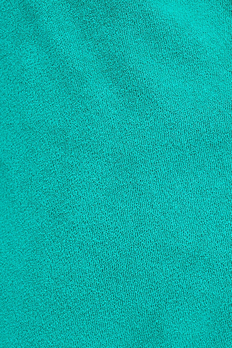 Green Crop Top Terry