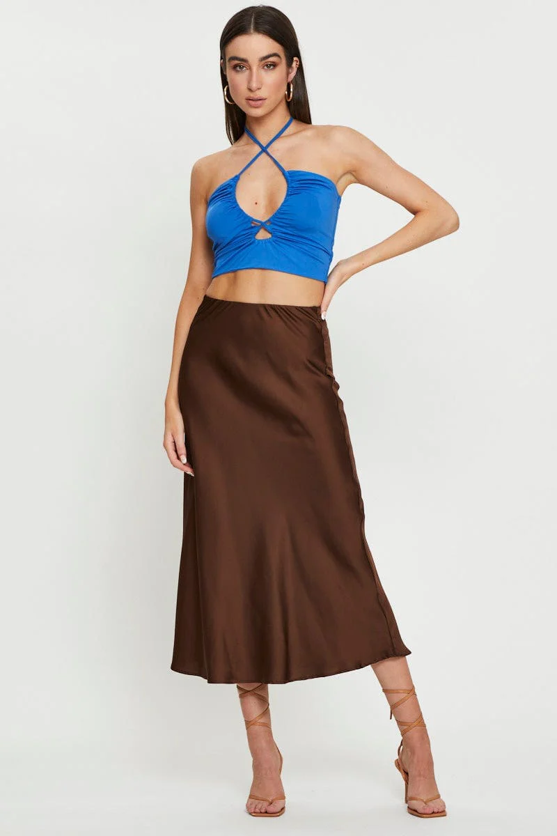 Blue Halter Top
