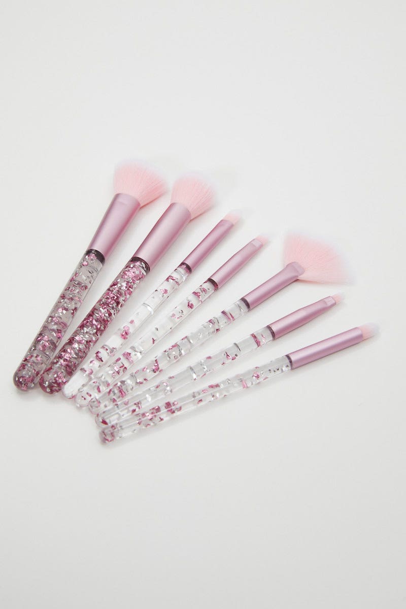 Pink Christmas Make Up Brush Set