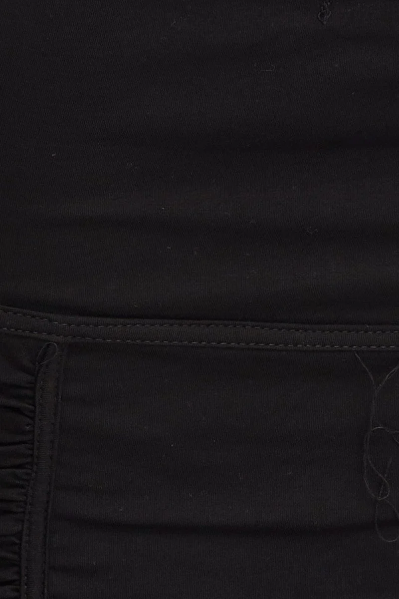 Black Crop Top Long Sleeve