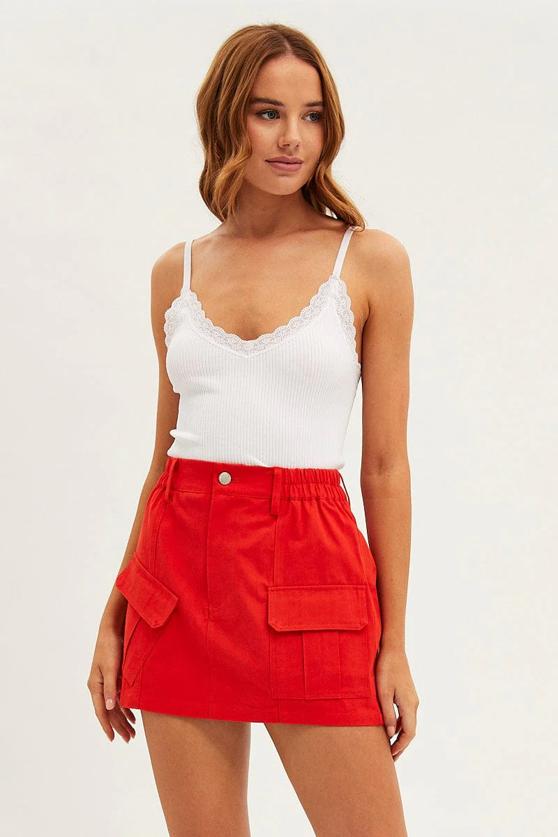 White Top Seamless Lace Trim