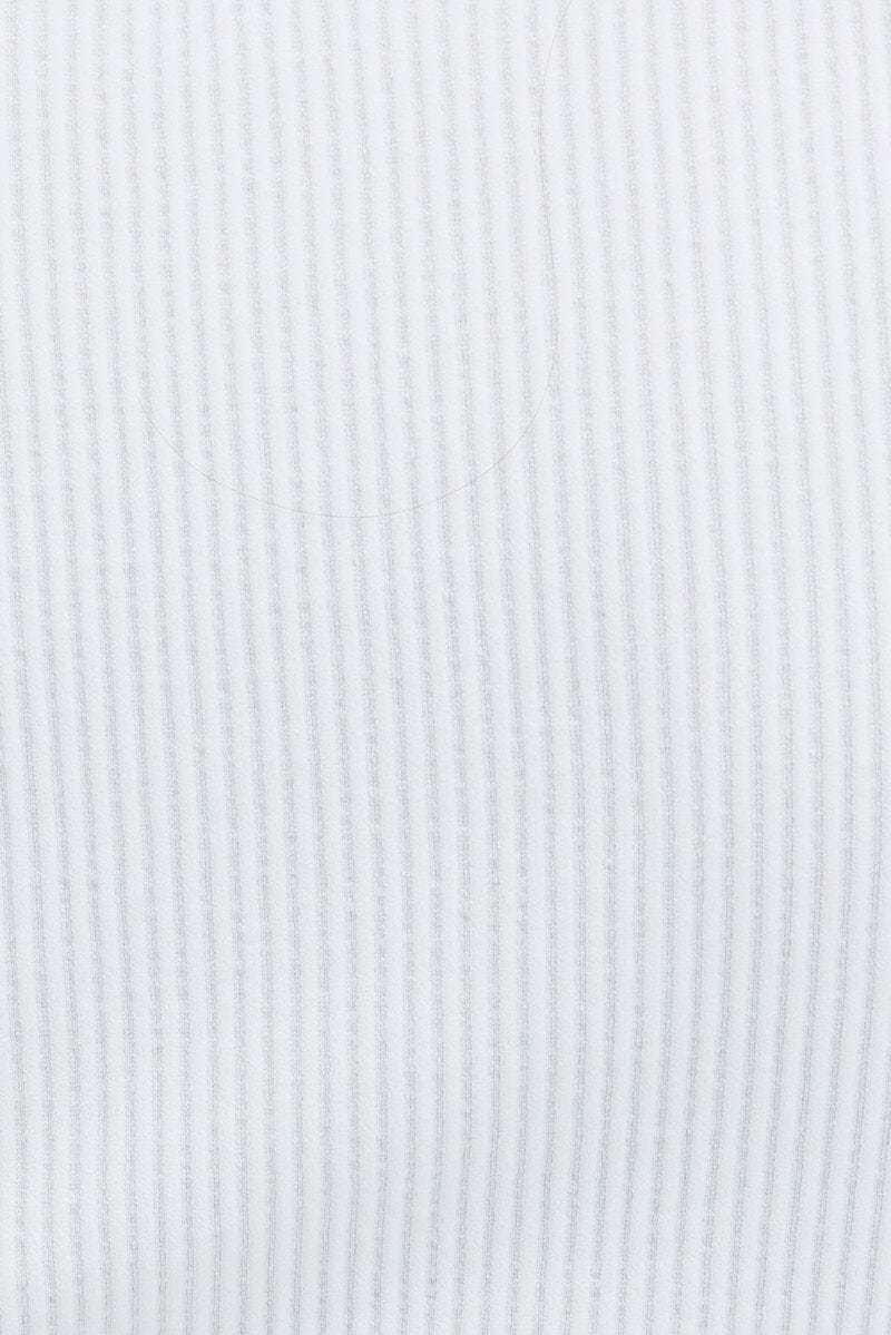 White Top Crop Keyhole Seamless Long Sleeve