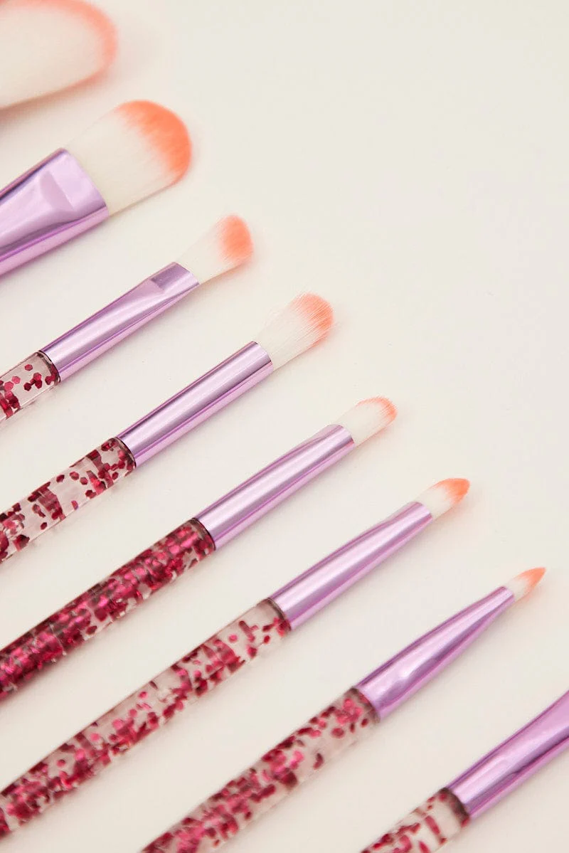 Pink Make Up Brush Set