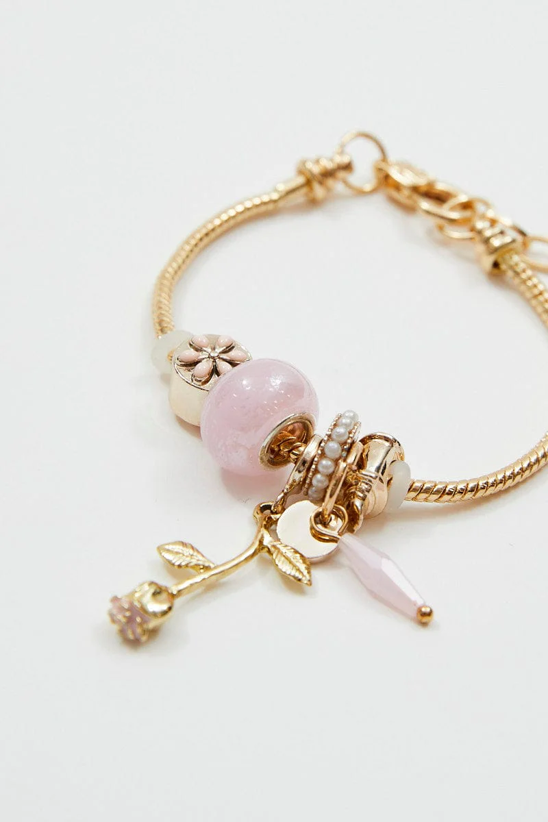 Pink Charm Bracelet