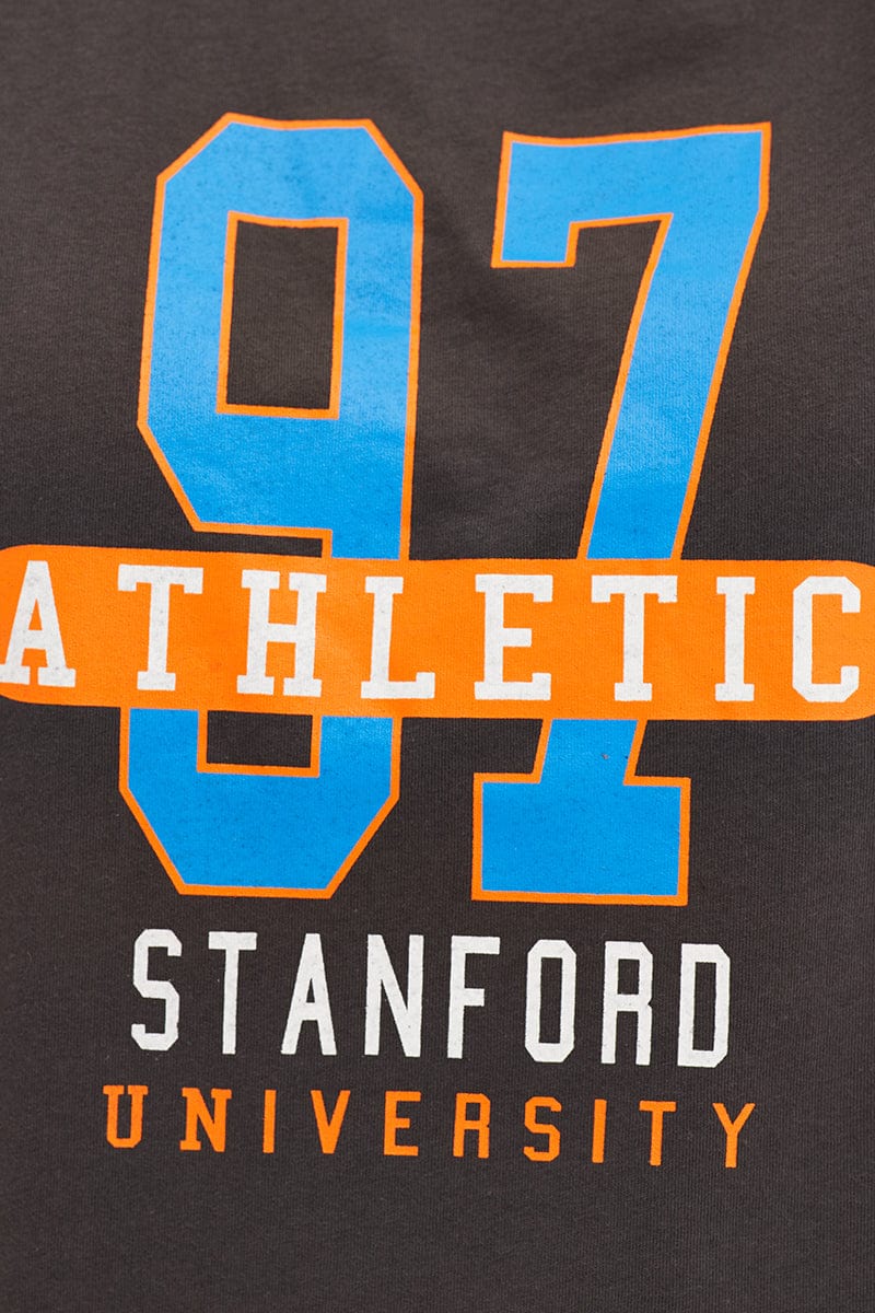 Grey Crew Neck Oversized Tee