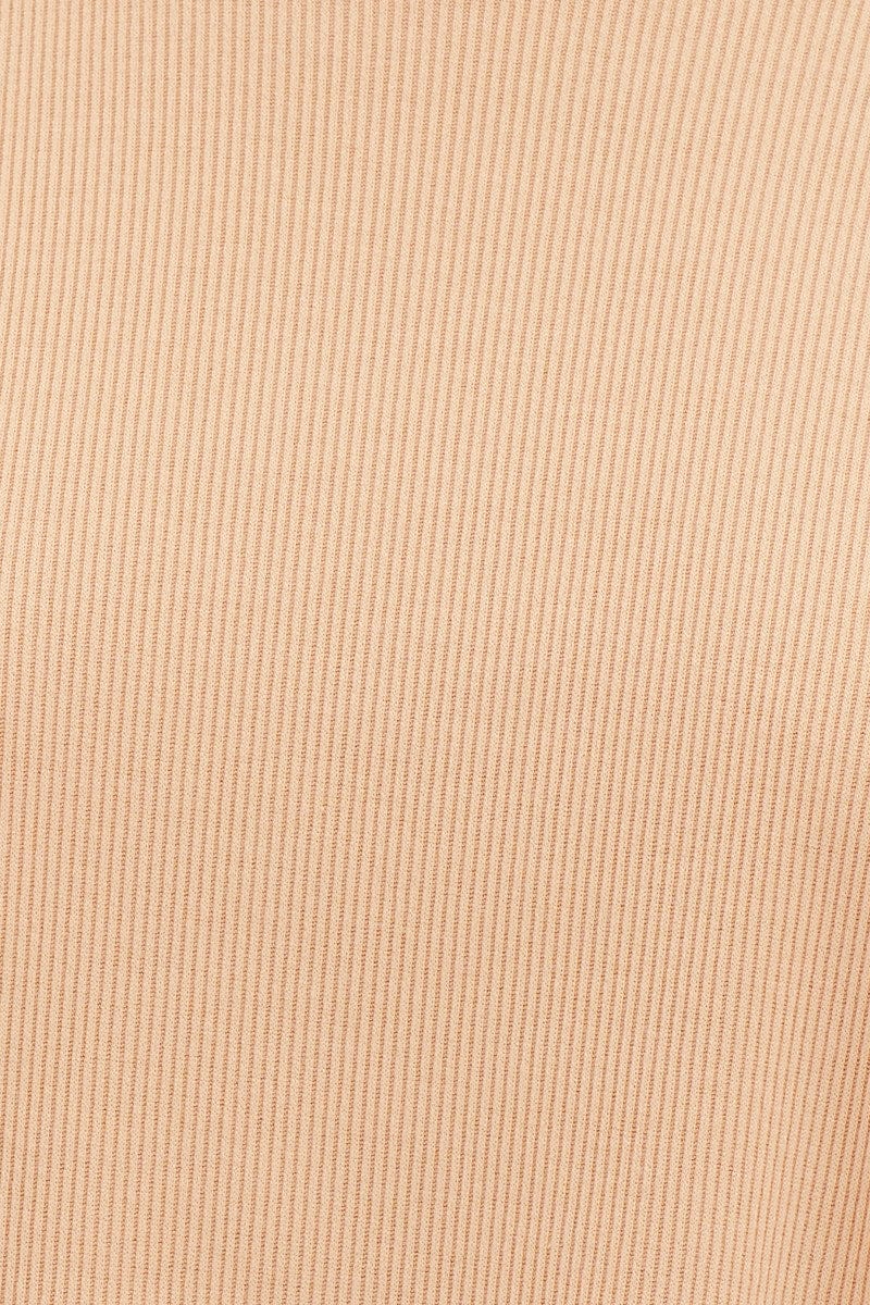 Beige Loungewear Shirts Crop Cotton