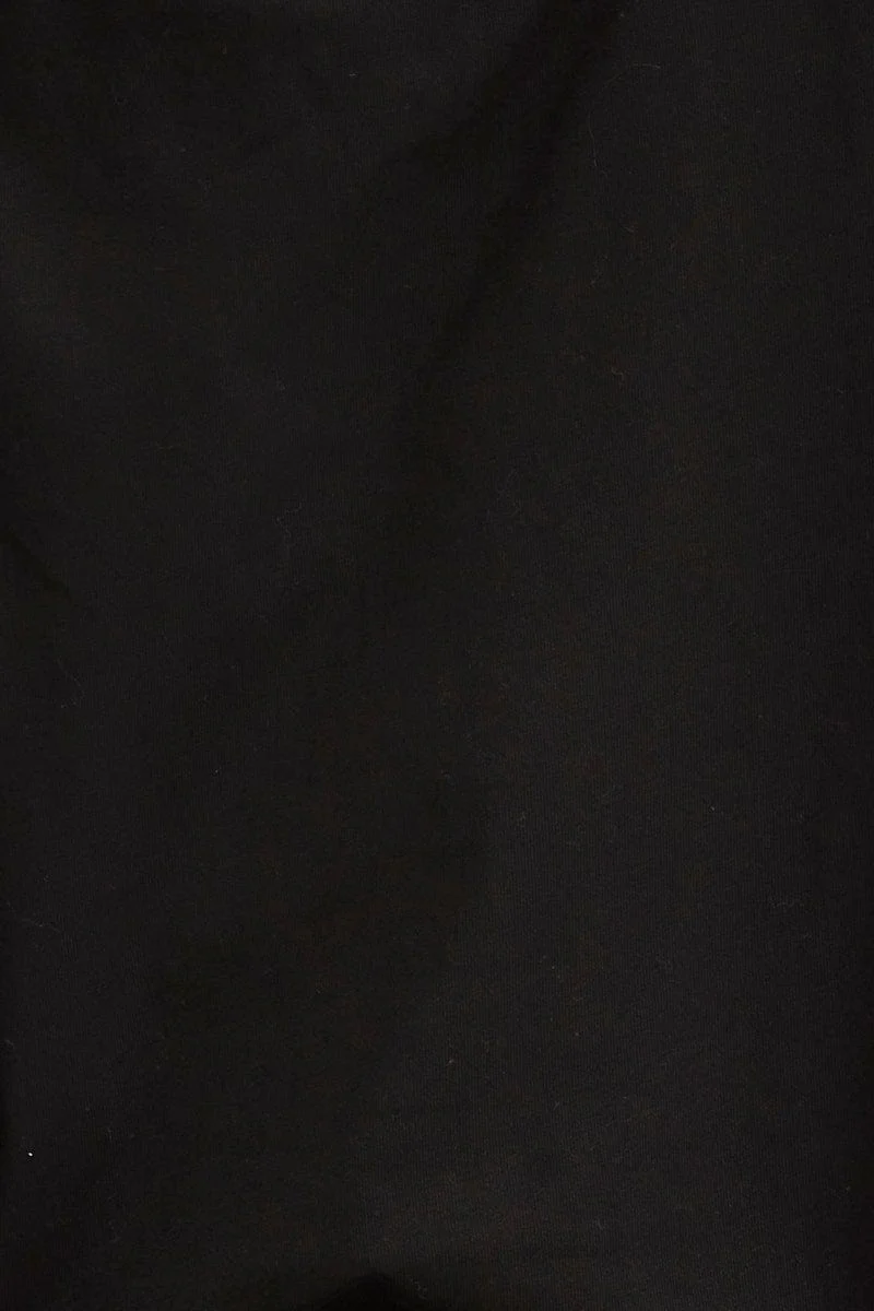 Black T Shirt Sleeveless Crew Neck