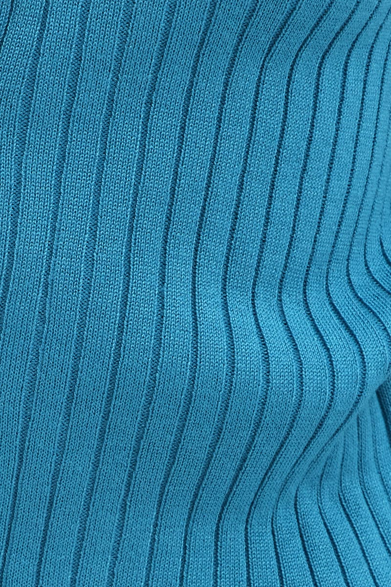 Blue Collar Knit Crop Cardigan Short Sleeve