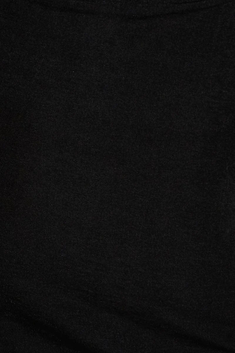 Black Mini Dress Slinky Jersey Cut Out