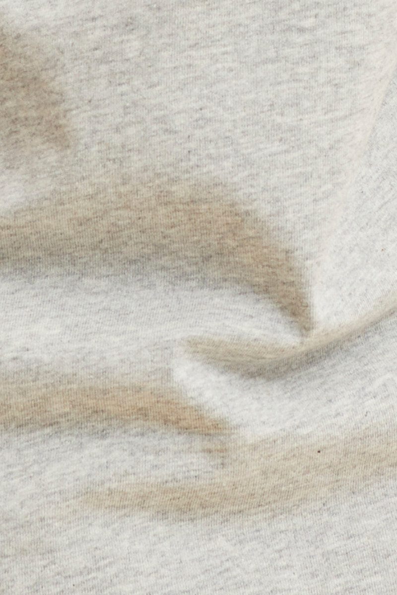 Grey V Neck Singlet Cotton Relaxed Fit