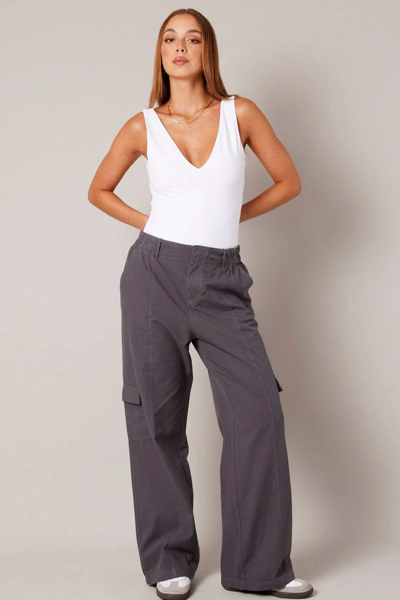 White Supersoft Bodysuit Sleeveless V Neck