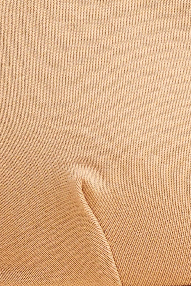 Beige Triangle Bralette Cotton Stretch