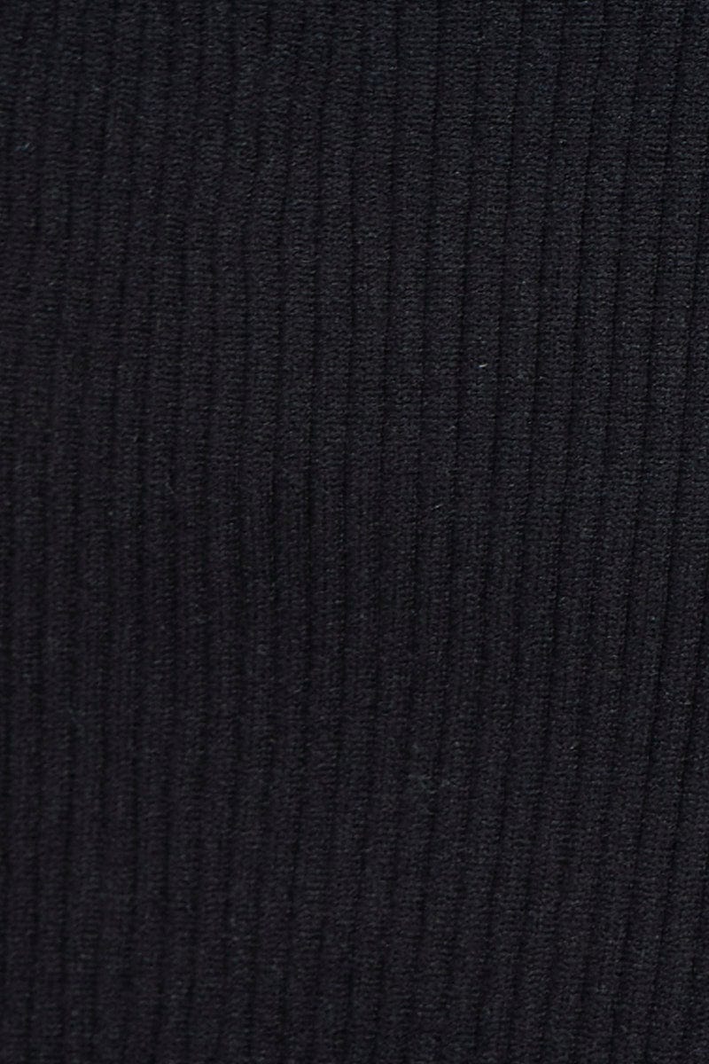 Black Seamless Basic Singlet Top