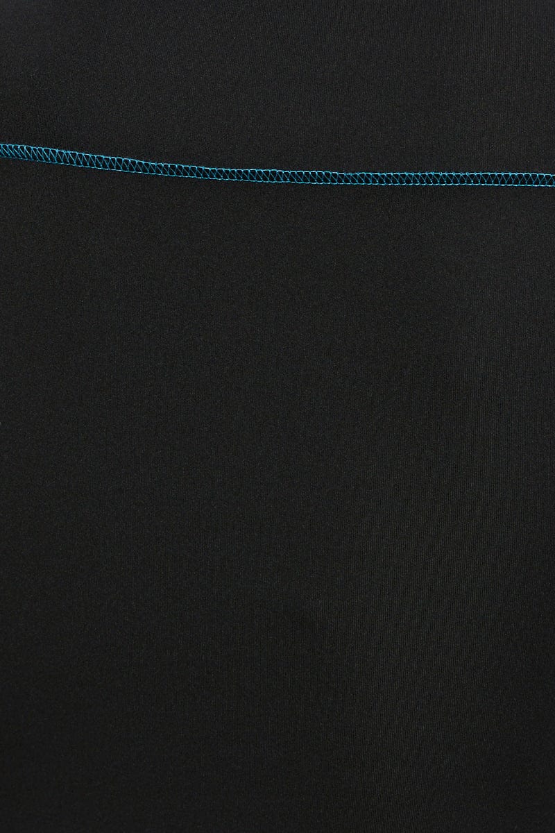 Black Overlock Bodycon Dress