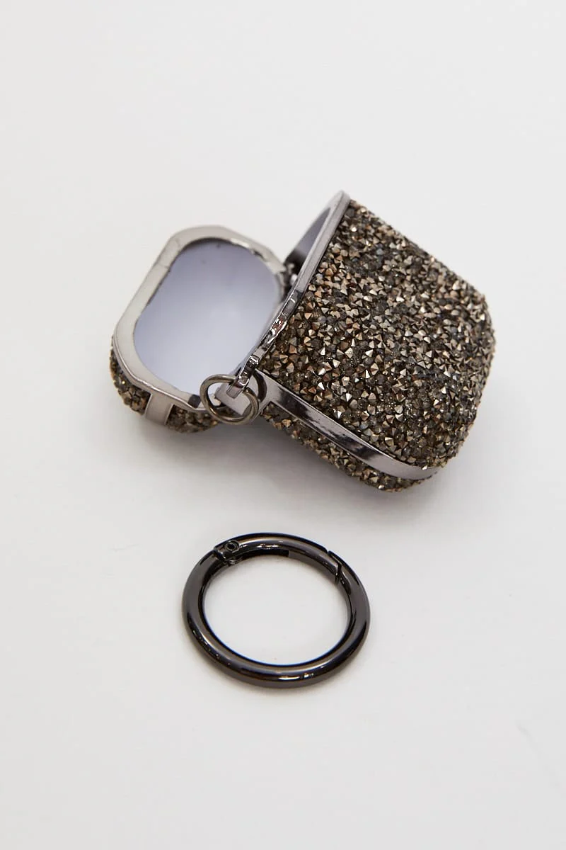 Grey Shimmer Air Pod Case