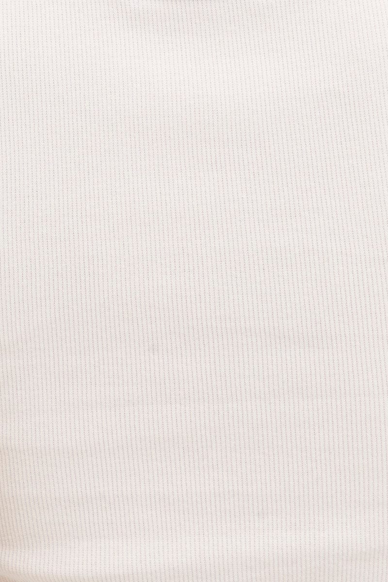 White Tank Top Sleeveless Crew Neck