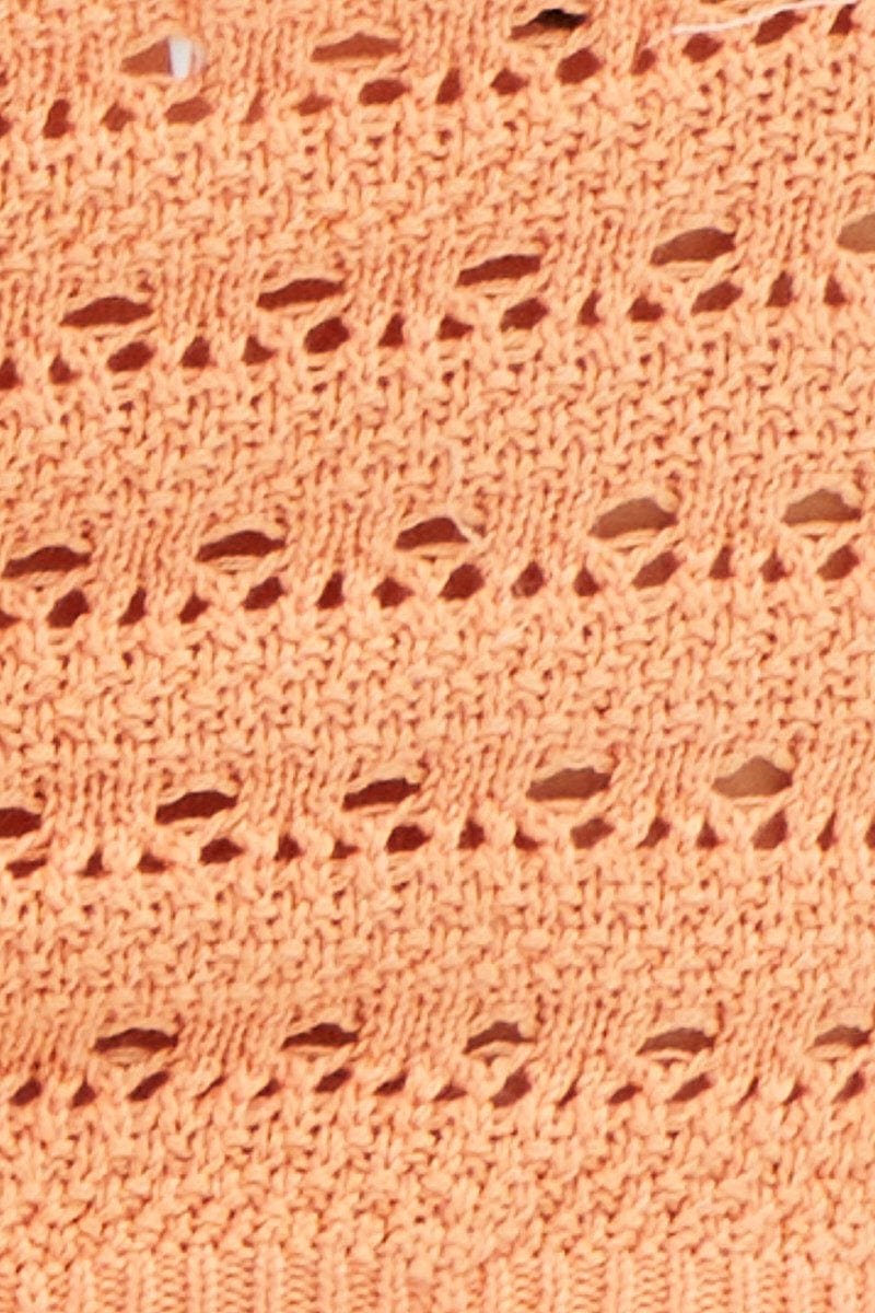 Orange Crochet Singlet Top