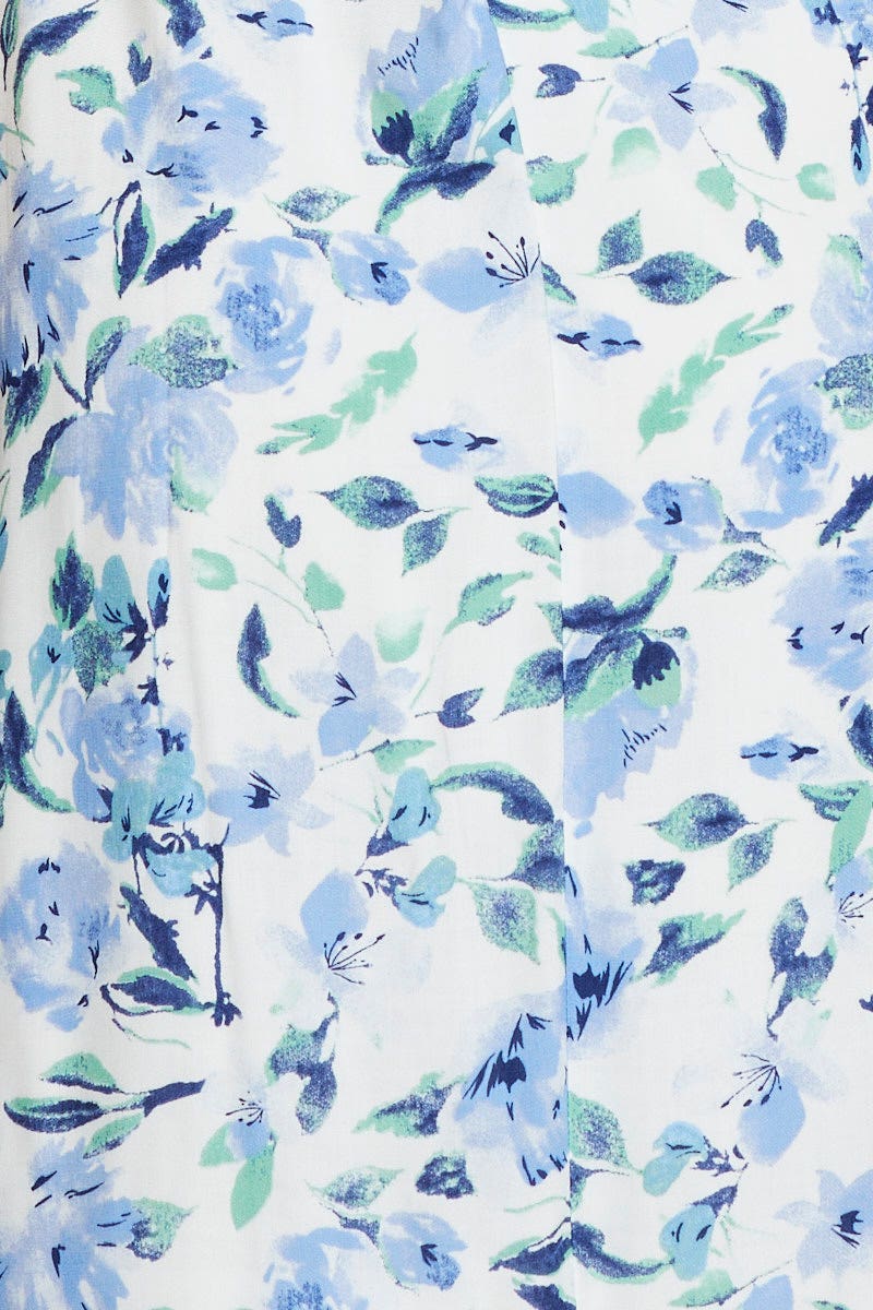 Print Mini Dress Short Sleeve Scoop Neck