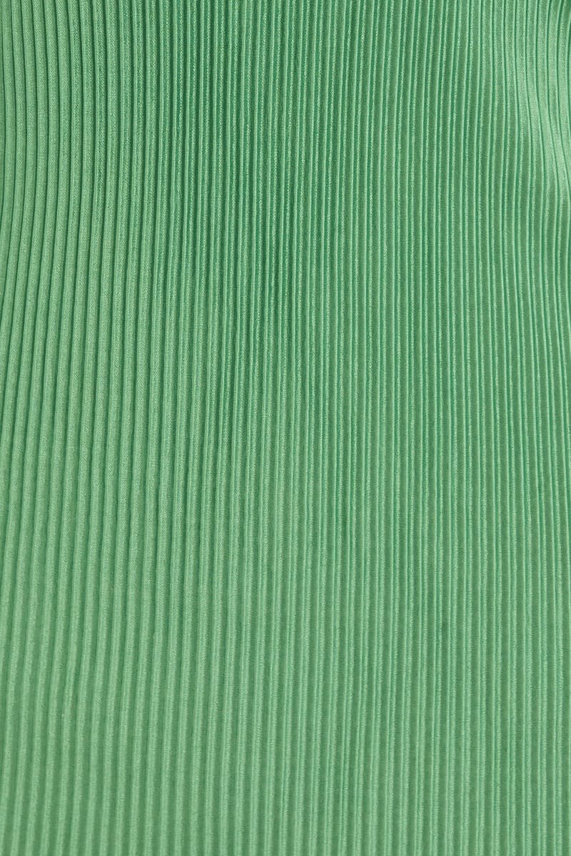 Green Plisse Dress Mini Bandeau