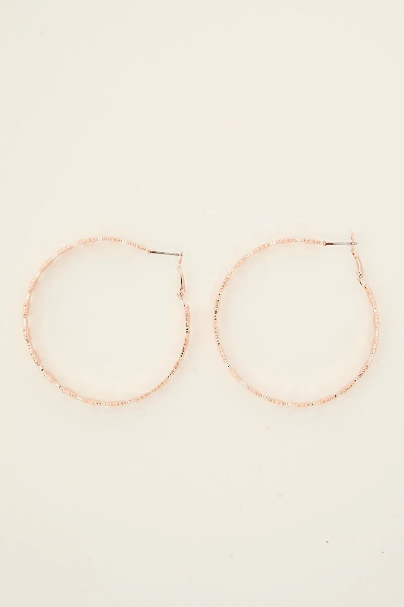 Gold Daisy Hoop Earrings
