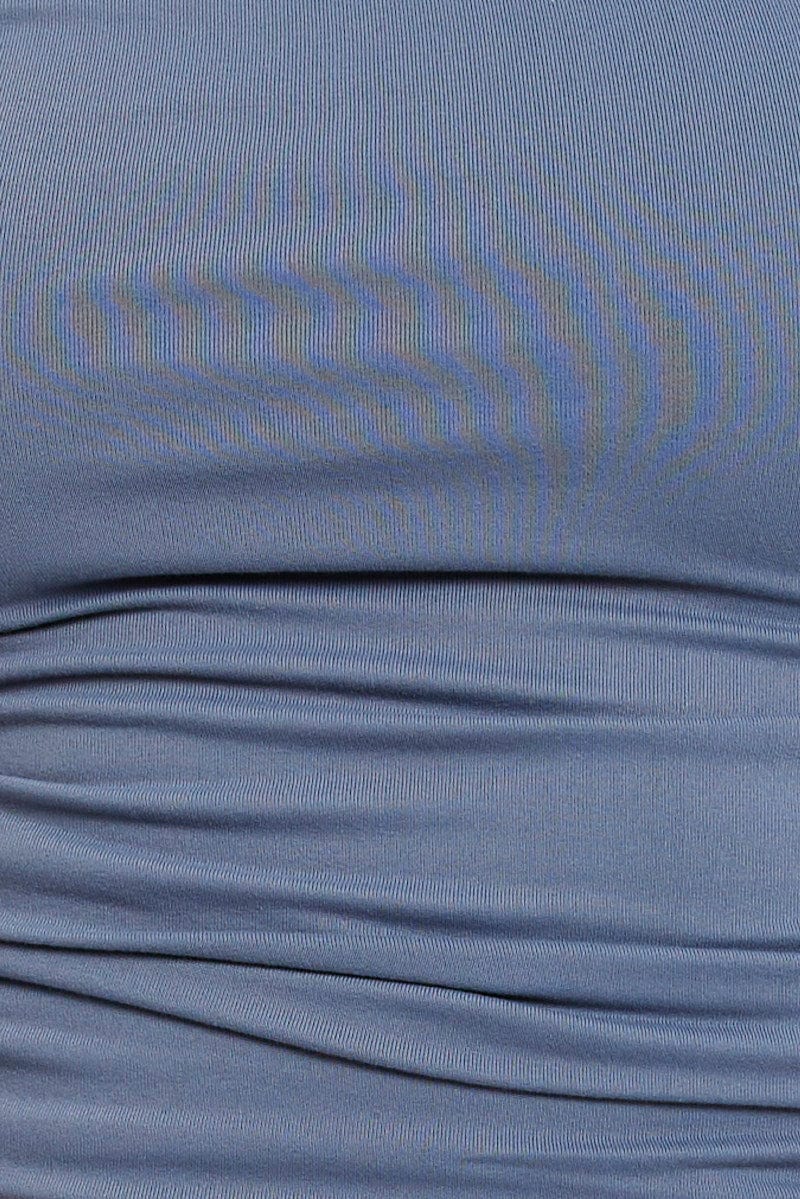 Blue Supersoft Top One Shoulder