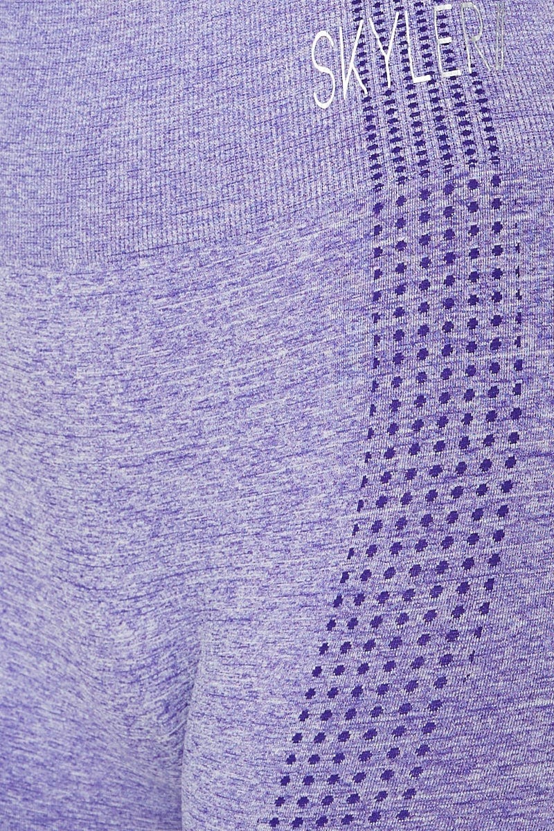 Purple Seamless Activewear Leggings