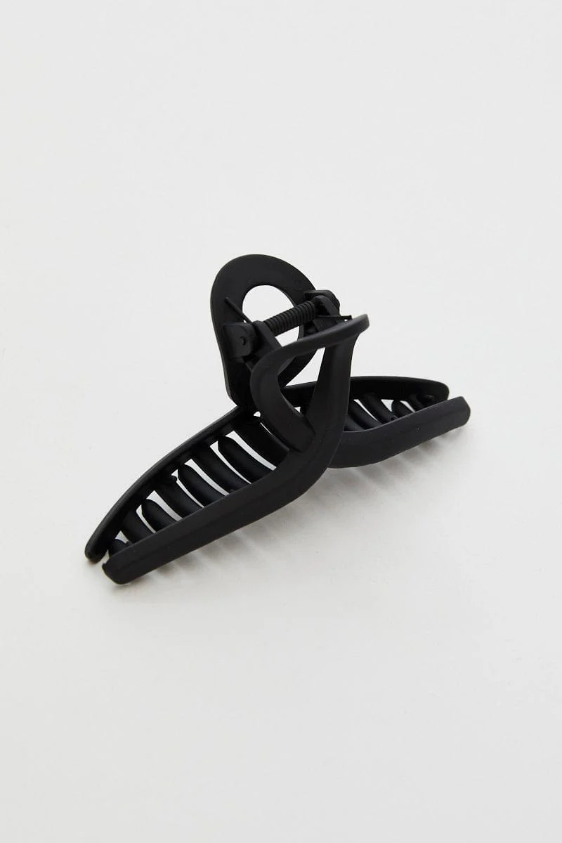 Black Matt Twirl Claw Clip