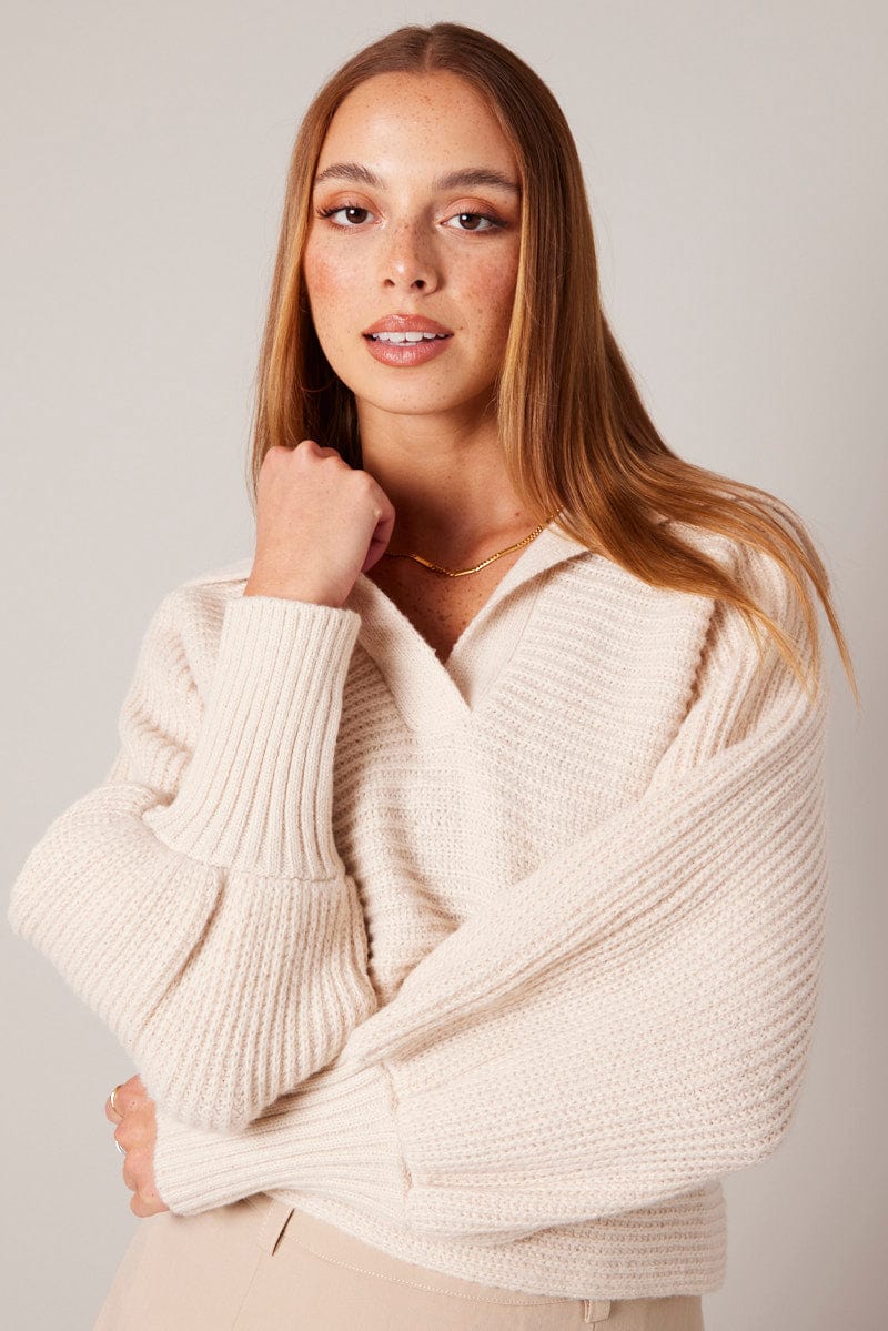 Beige Knit Jumper