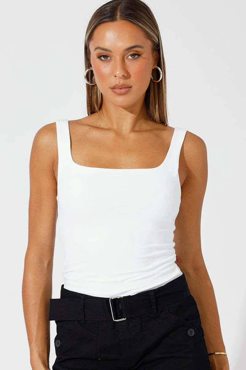 White Supersoft Top Sleeveless