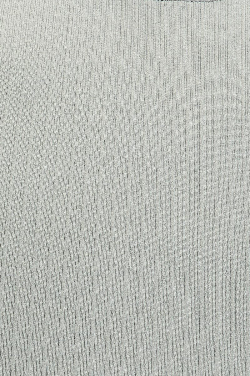 Blue Seamless Zip Top And Bike Shorts Activewear Set