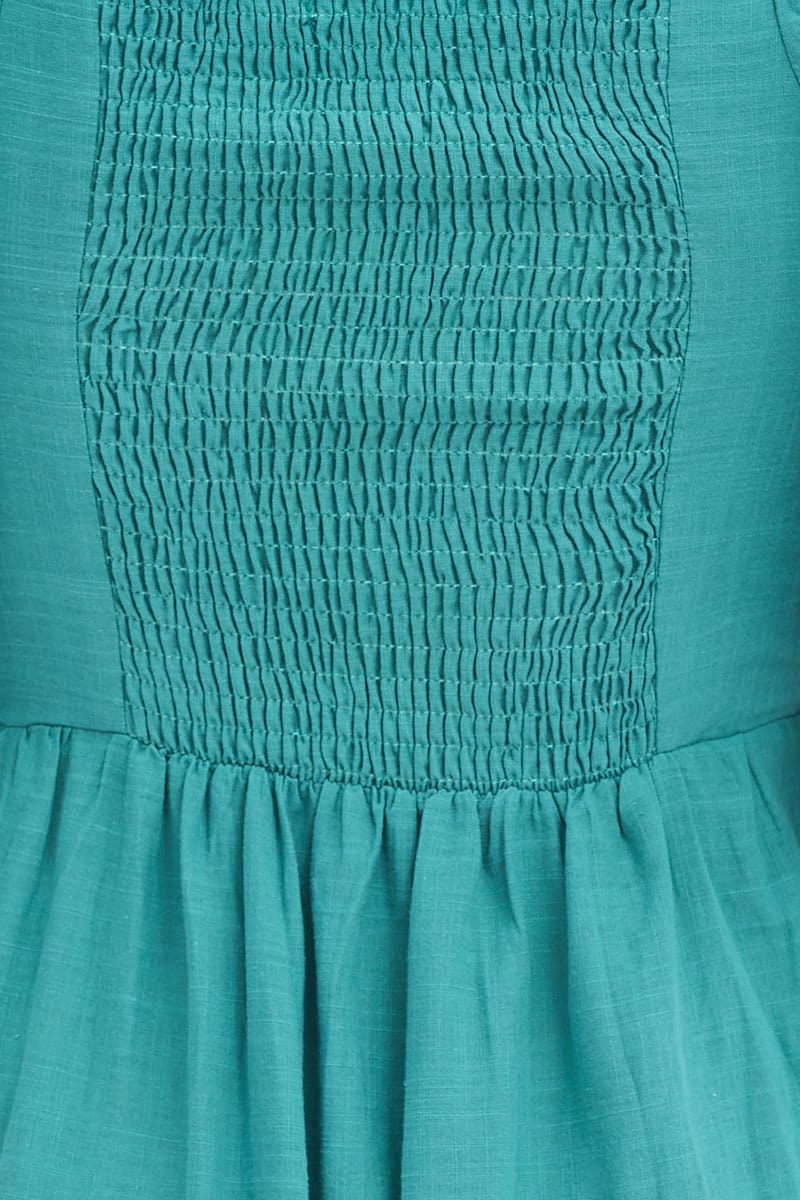 Green Maxi Dress Linen