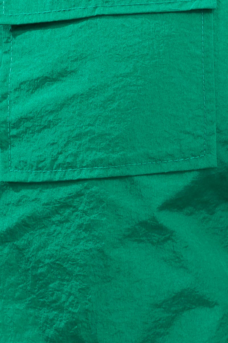 Green Utility Relaxed Pant Low Rise