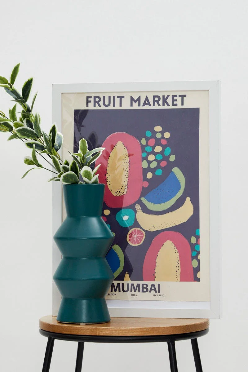 Print Fruit Market Mumbai Abstract Print A3