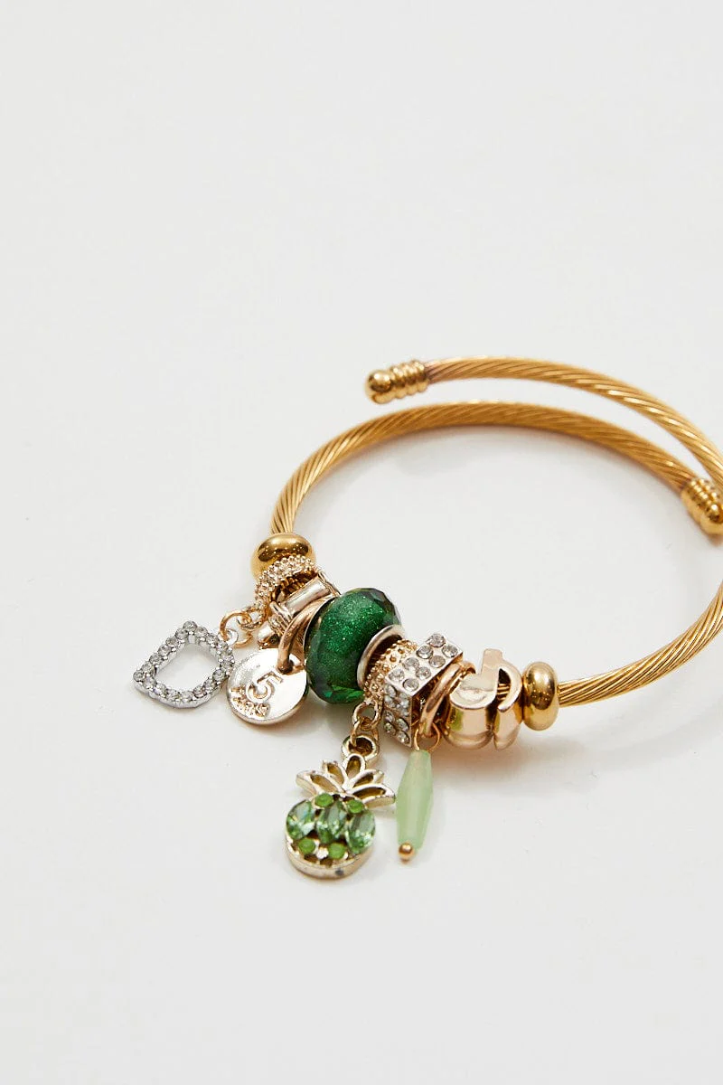 Green Charm Bracelet