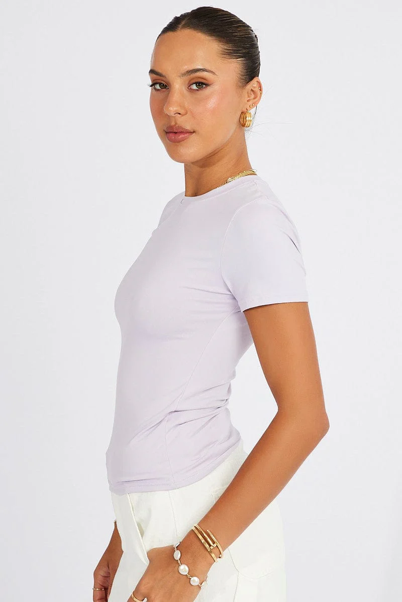 Purple Supersoft Top Short Sleeve