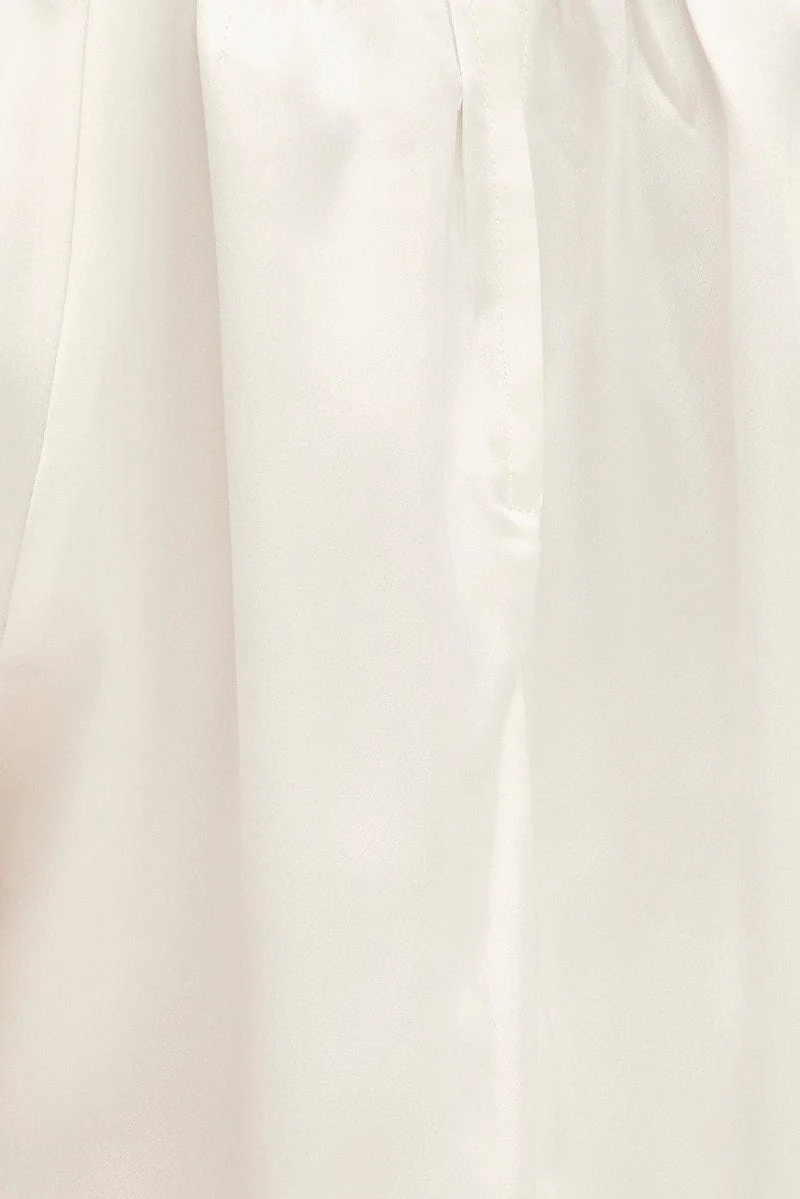 White Workwear Bell Sleeve Top