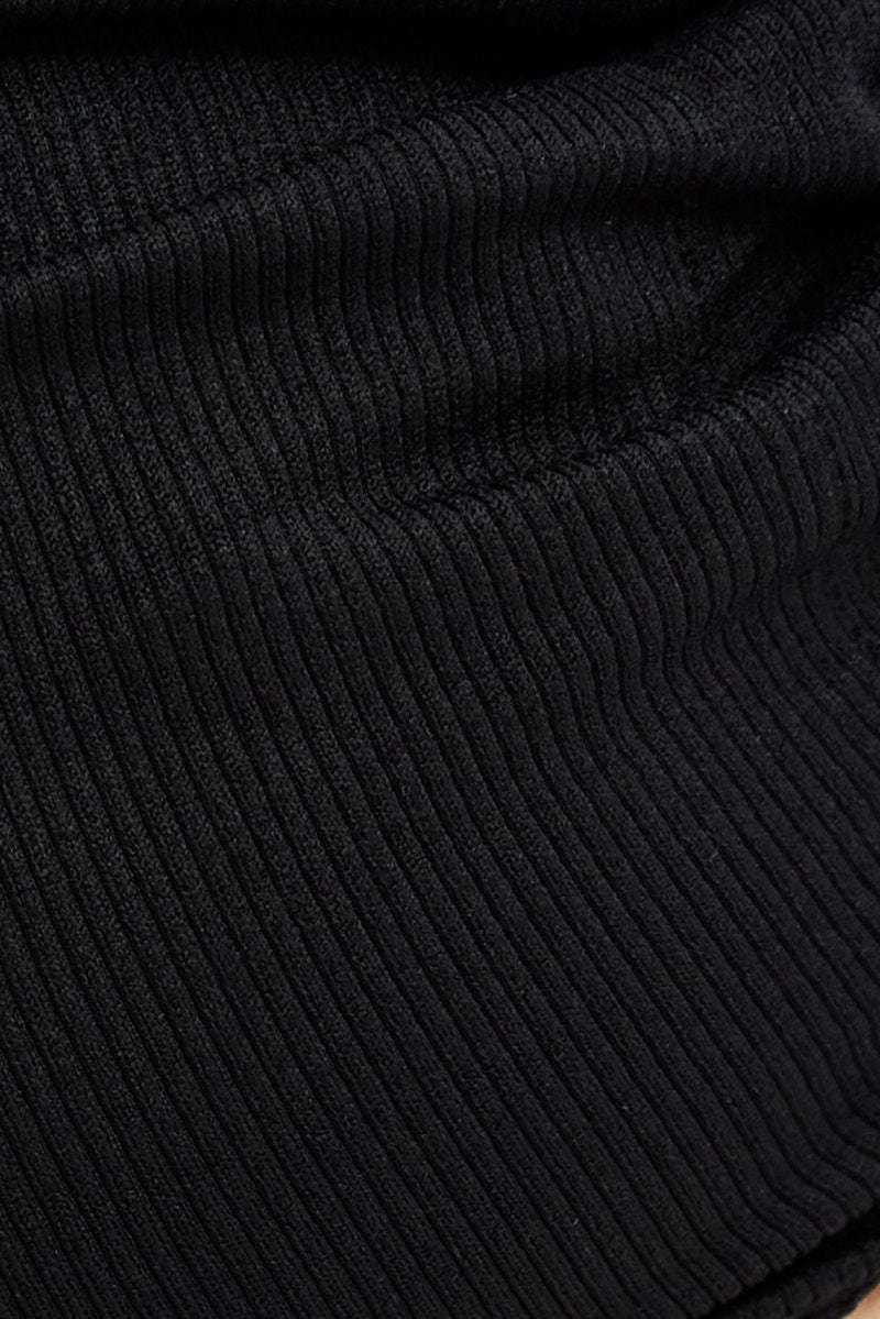 Black Bralette Twist One Shoulder Seamless