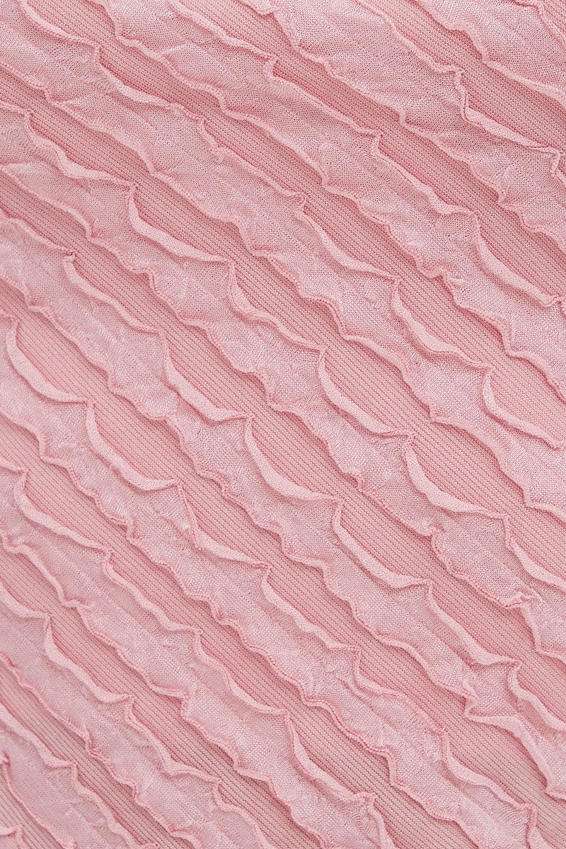 Pink Scarf Top Backless