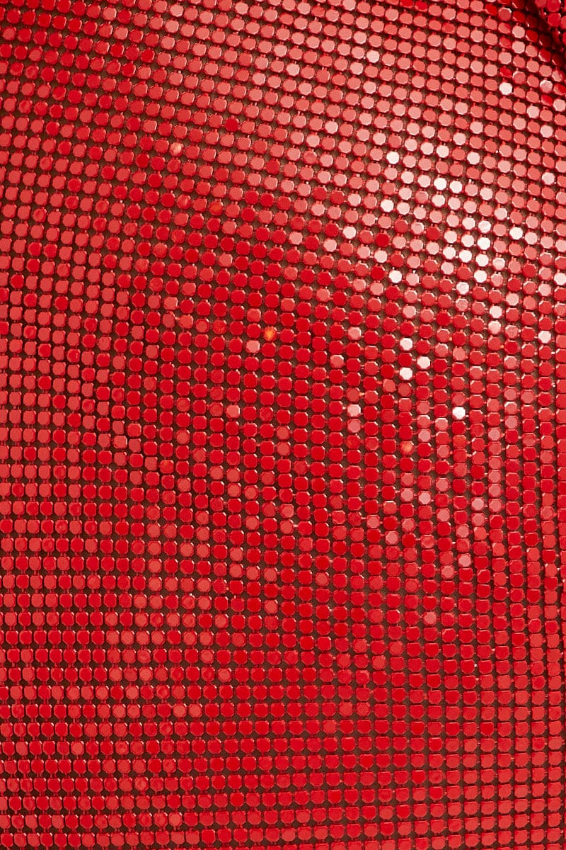 Red Mini Dress Bodycon Party Evening