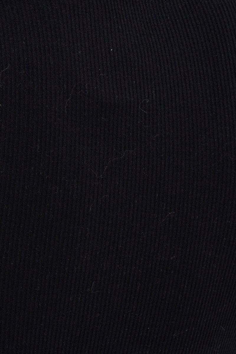 Black Top Long sleeve High neck Seamless