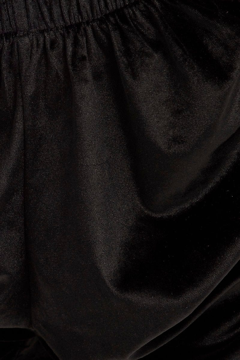 Black Velvet Shorts