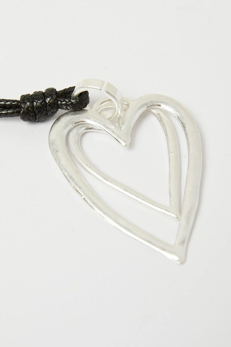 Silver Heart Pendent Necklace