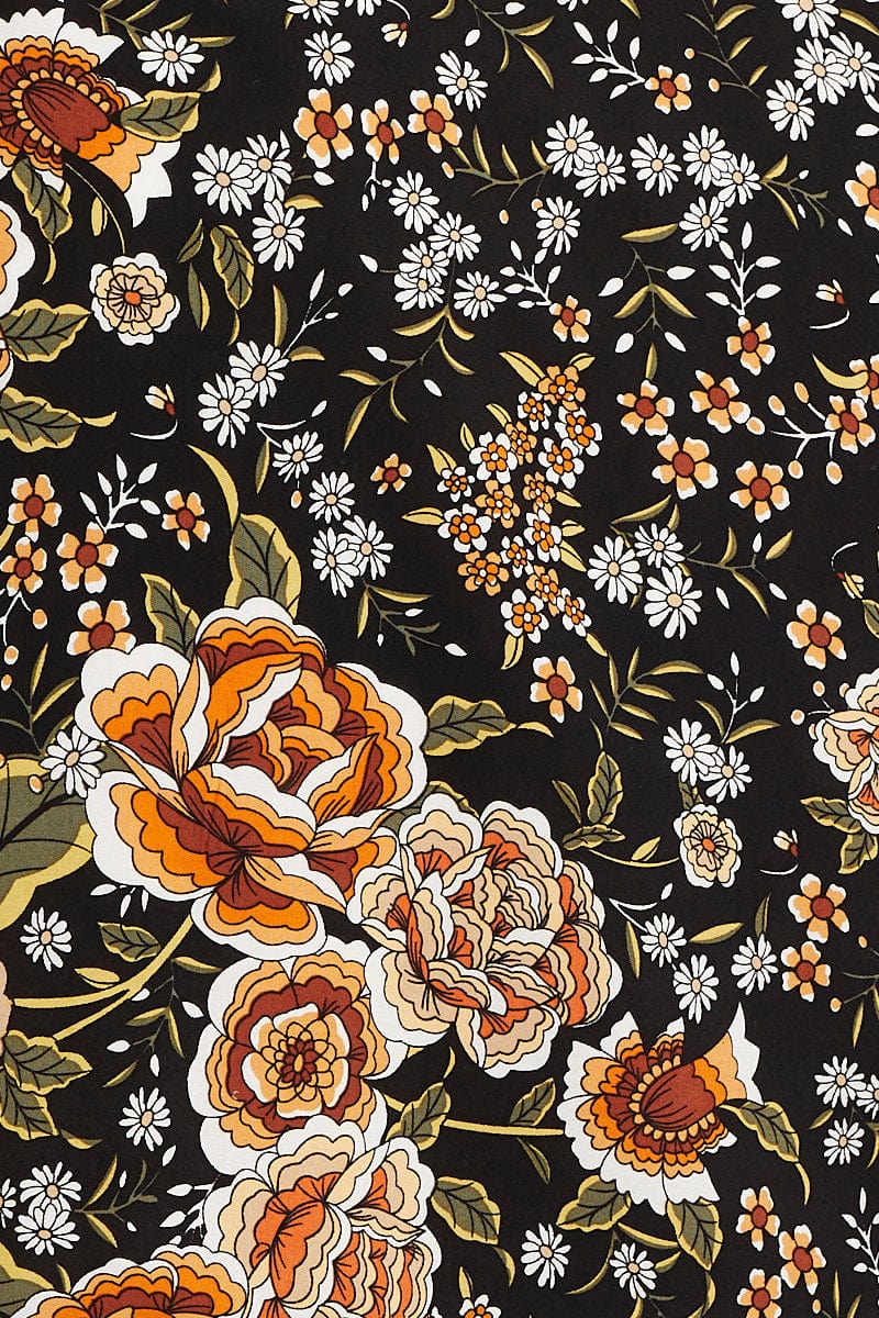 Boho Print Long Sleeve Longline Kimono