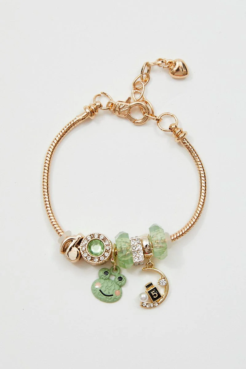 Green Charm Bracelet