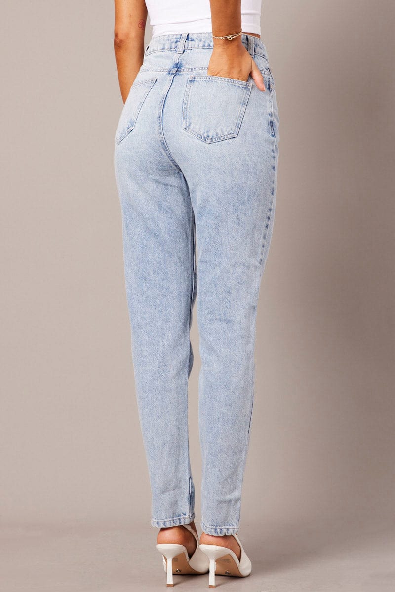 Denim Boyfriend Jean High Rise Ripped