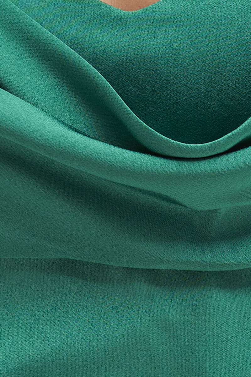 Green Puff Sleeve Top Long Sleeve