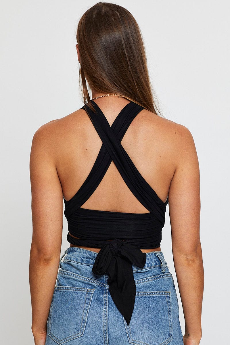Black Crop Top Multi Way