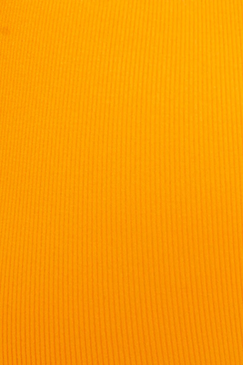 Orange Seamless Rib Bike Short