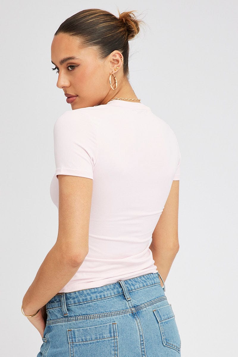 Pink Supersoft Top Short Sleeve