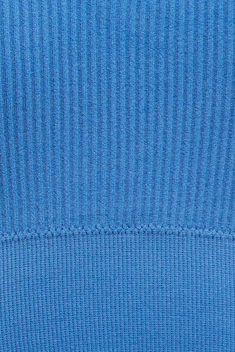 Blue Seamless Crop Top Bralette